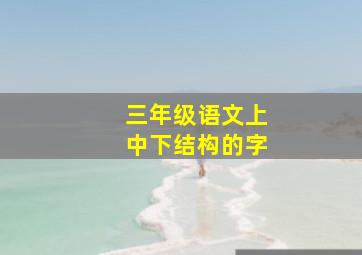 三年级语文上中下结构的字