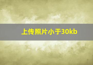 上传照片小于30kb