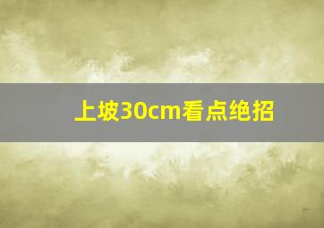 上坡30cm看点绝招