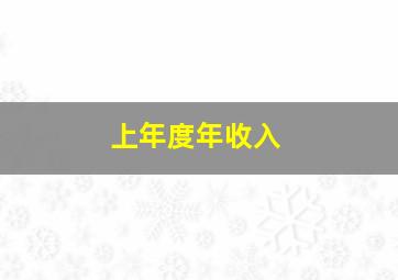 上年度年收入