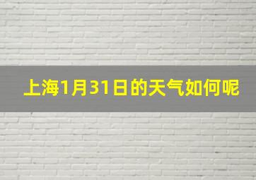 上海1月31日的天气如何呢