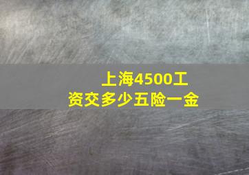 上海4500工资交多少五险一金