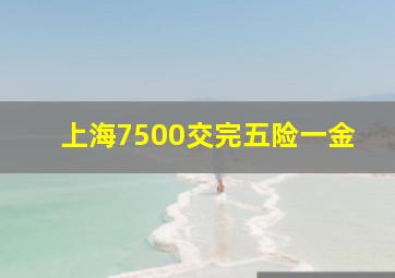 上海7500交完五险一金