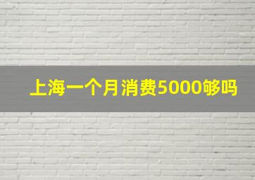 上海一个月消费5000够吗