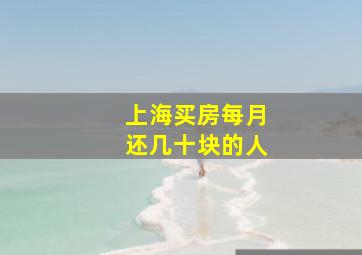 上海买房每月还几十块的人