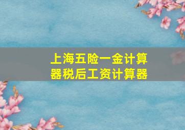 上海五险一金计算器税后工资计算器