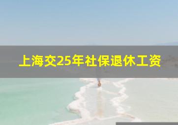 上海交25年社保退休工资