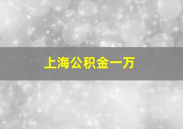 上海公积金一万