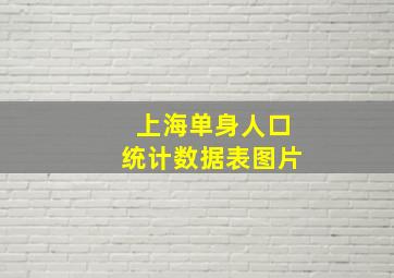 上海单身人口统计数据表图片