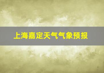 上海嘉定天气气象预报