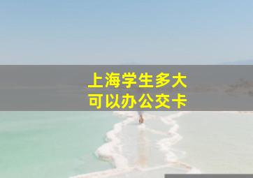 上海学生多大可以办公交卡