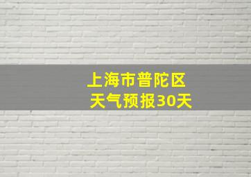 上海市普陀区天气预报30天