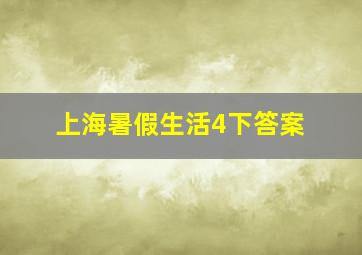 上海暑假生活4下答案