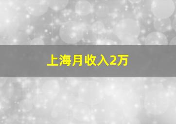 上海月收入2万