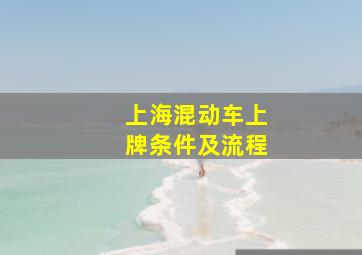 上海混动车上牌条件及流程