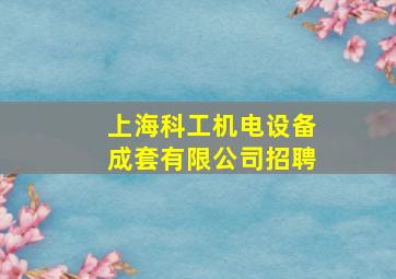 上海科工机电设备成套有限公司招聘