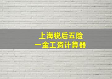 上海税后五险一金工资计算器