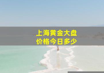 上海黄金大盘价格今日多少