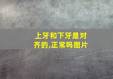 上牙和下牙是对齐的,正常吗图片