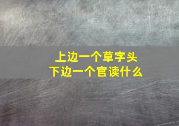 上边一个草字头下边一个官读什么