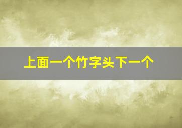 上面一个竹字头下一个