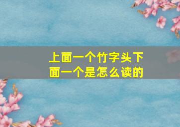 上面一个竹字头下面一个是怎么读的