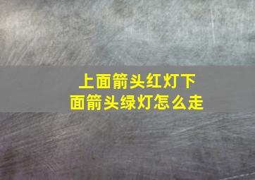 上面箭头红灯下面箭头绿灯怎么走