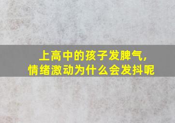 上高中的孩子发脾气,情绪激动为什么会发抖呢