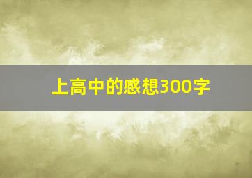 上高中的感想300字