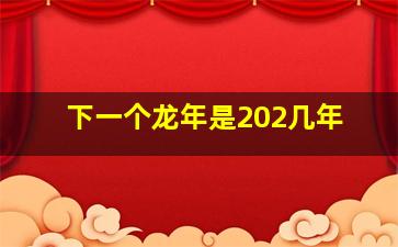 下一个龙年是202几年