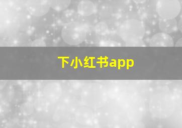 下小红书app