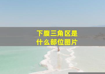 下腹三角区是什么部位图片