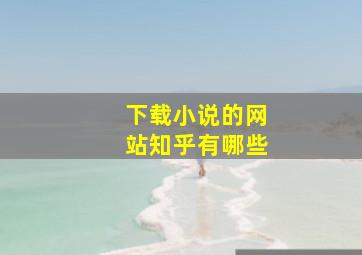 下载小说的网站知乎有哪些