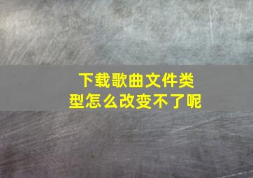 下载歌曲文件类型怎么改变不了呢