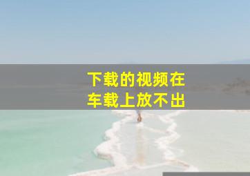 下载的视频在车载上放不出