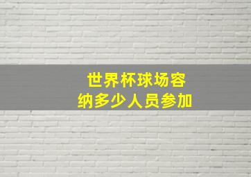 世界杯球场容纳多少人员参加