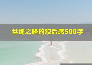 丝绸之路的观后感500字