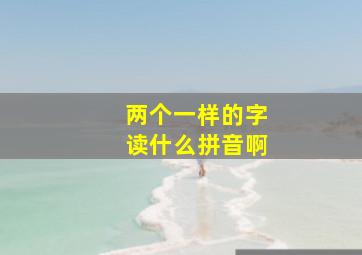 两个一样的字读什么拼音啊