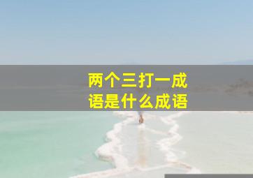 两个三打一成语是什么成语