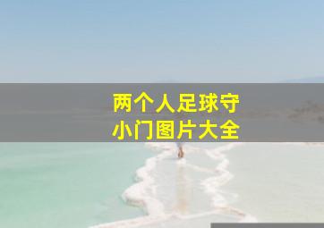 两个人足球守小门图片大全