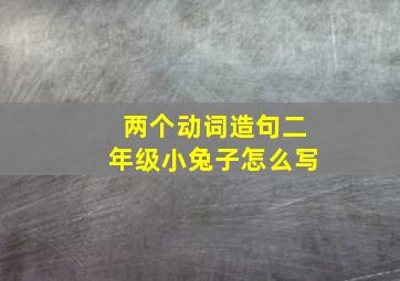 两个动词造句二年级小兔子怎么写