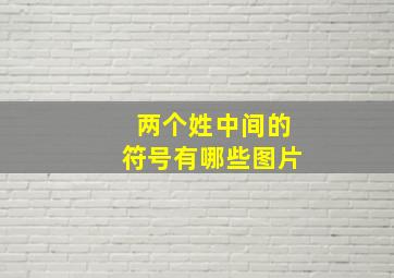 两个姓中间的符号有哪些图片