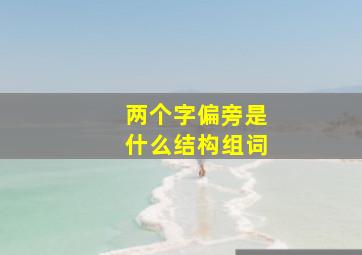 两个字偏旁是什么结构组词