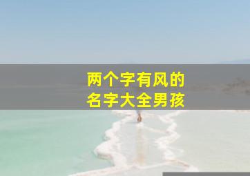 两个字有风的名字大全男孩