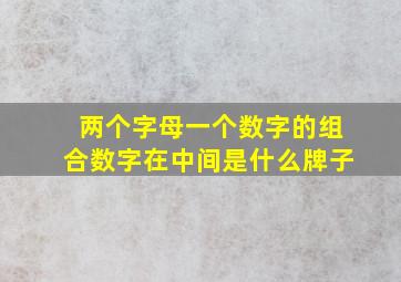 两个字母一个数字的组合数字在中间是什么牌子