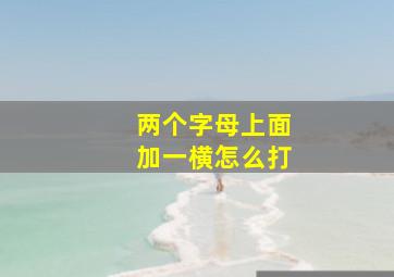 两个字母上面加一横怎么打