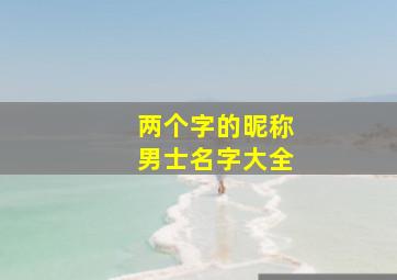 两个字的昵称男士名字大全