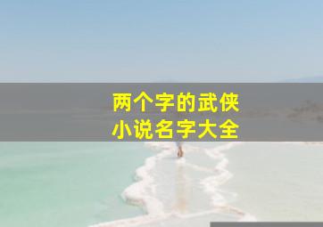 两个字的武侠小说名字大全