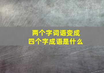 两个字词语变成四个字成语是什么