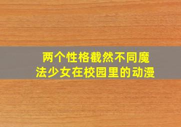 两个性格截然不同魔法少女在校园里的动漫